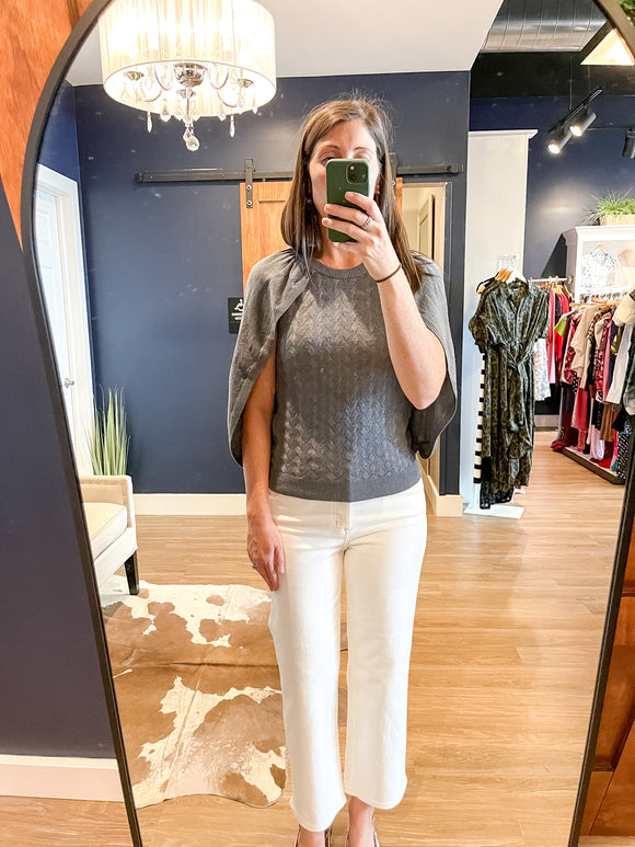 Grey Cape Sweater
