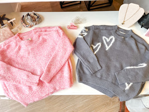Pink Heathered Sweater