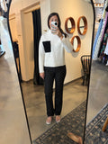 White Cashmere w/ Black Pocket