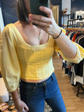 Yellow Piped Top