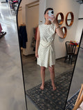 Ivory Black Pinstripe Dress
