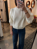 White 3/4 Sleeve Knit