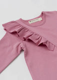 Pink Ruffle Sweatshirt Dress