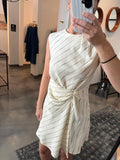 Ivory Black Pinstripe Dress