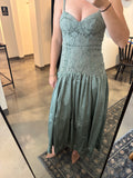Sage Lace Bodice Cocktail Dress