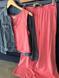 Pink Sunbleached V Neck