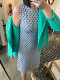 Blue/Teal Print Soft Swing Dress