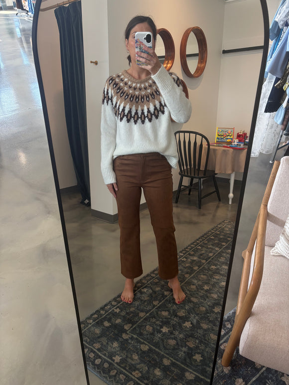 Brown Suede Pant