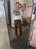 Brown Suede Pant