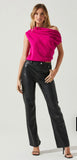 Pink One Shoulder Sweater Tank