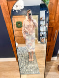 Lace Floral Midi Skirt