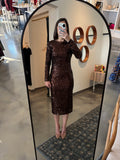 Brown Sequin Dress