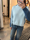 Blue Colorblock Sweater