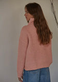 Pink Heavy Stitch Standneck Sweater