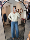Ivory Perfect V Neck Sweater