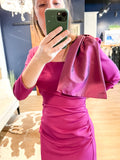 Berry 3/4 Dress w/ Taffata Bow