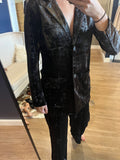 Brown Crushed Velvet Blazer