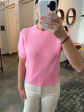 Pink Short Sleeve Cashmere
