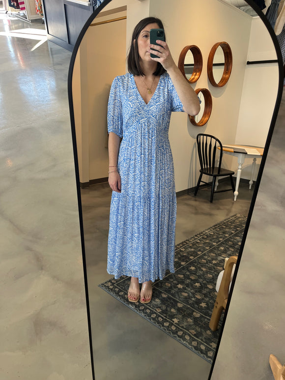 Blue Print Maxi Dress