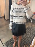Black Pleated Mini Skirt