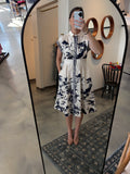 Ivory/Navy Shirt Dress