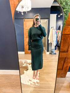 Hunter Green Sweater Dress