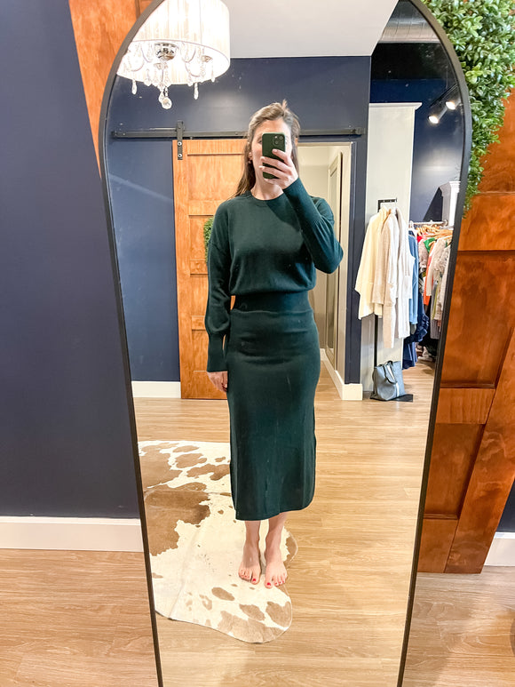 Hunter Green Sweater Dress