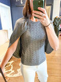 Grey Cape Sweater