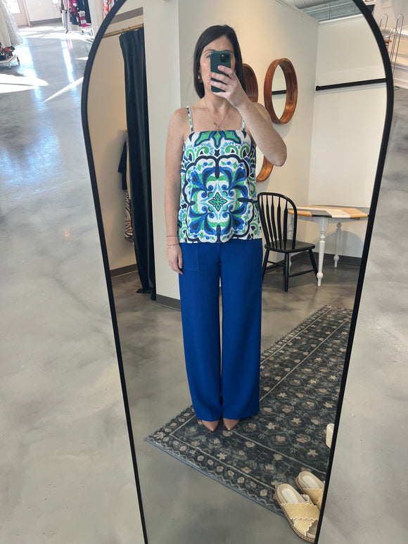 Blue Print Strap Tank