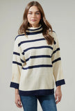 Ivory & Navy Striped Sweater