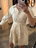 Ivory Button Down Dress