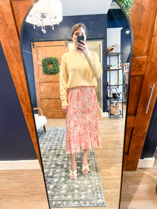 Knife Pleat Dusty Pink Skirt