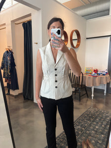 Natural Cinch Waist Vest