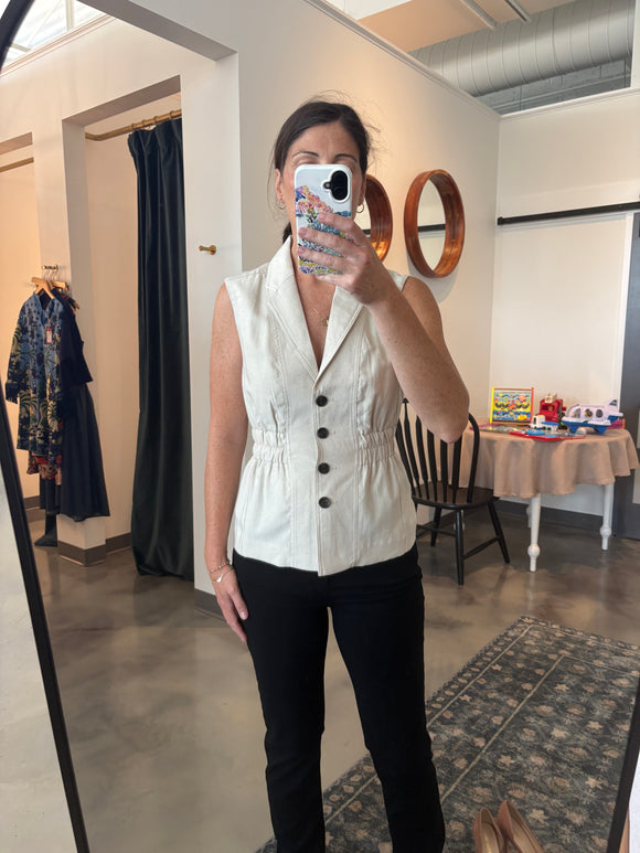 Natural Cinch Waist Vest