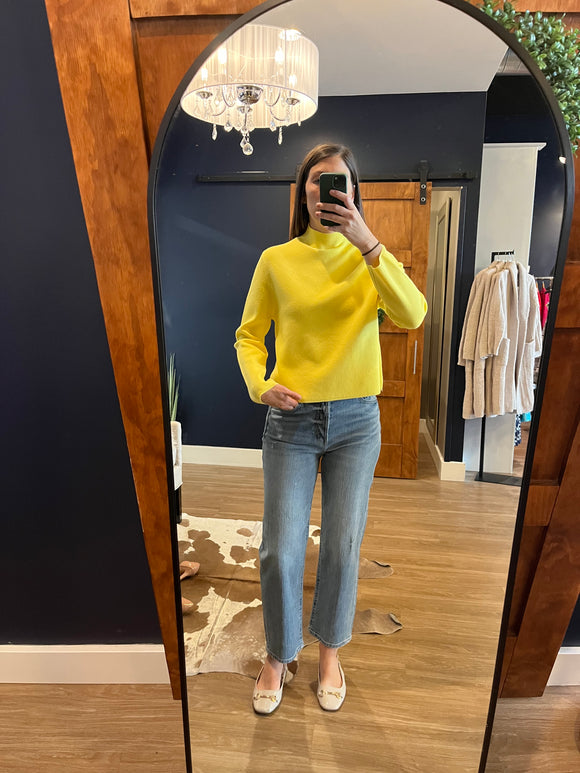 Yellow Mock Neck Sweater