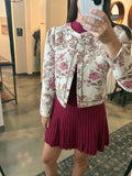Ivory Jacquard Pipped Jacket