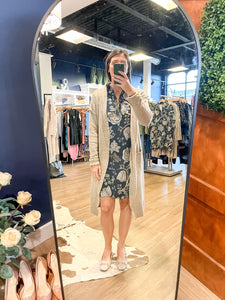 Oatmeal Fuzzy Long Cardi