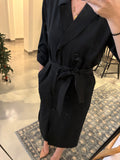 Black Convertible Trench Coat/Dress
