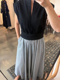 Black/White Striped Skirt w/ Black top Dress