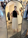 Ivory Pleated Mesh Skirt