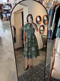 Green Woods Tie Maxi Dress