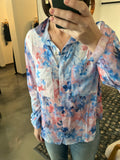 Garden Print Tissue Button Down