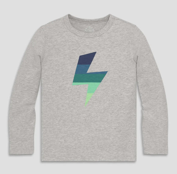 Kids Grey Bolt L/S Tee