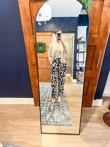 Natural Micro Sequin Cardi Set