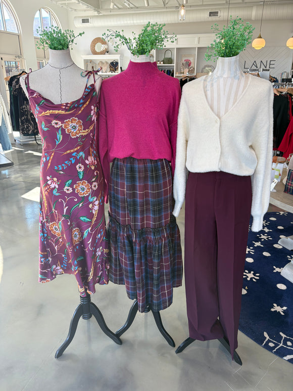 Berry Mockneck Sweater