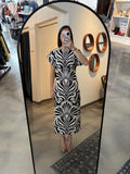 Black & White Geo Midi Dress