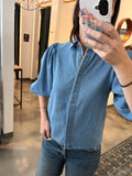 Denim Puff Sleeve Top