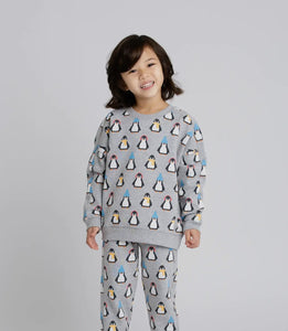 Kids Grey Penguin Sweatshirt