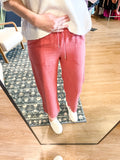 Faded Red Wide Leg Pant