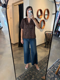 Suede Animal Print Top